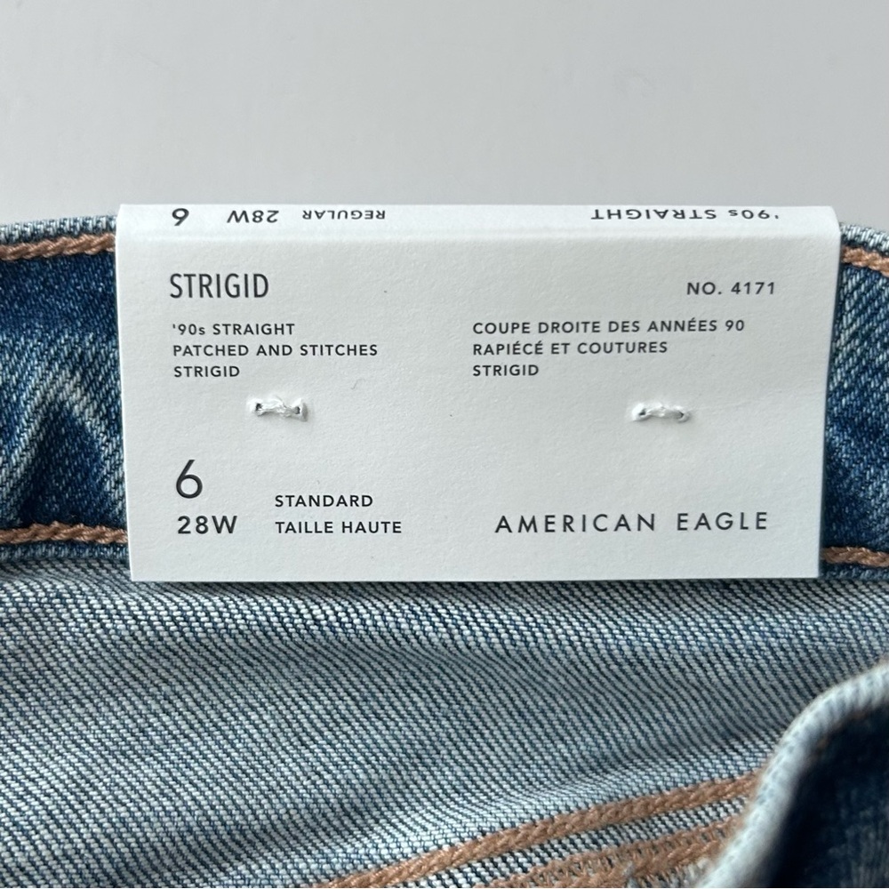 🍒(A460) NWT American Eagle 90’s Straight Jeans. Size: 6 - Picture 4 of 15